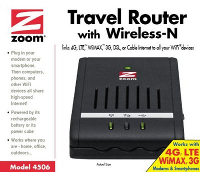 WiFi N Hot Spot Travel Router In All Black Exterior