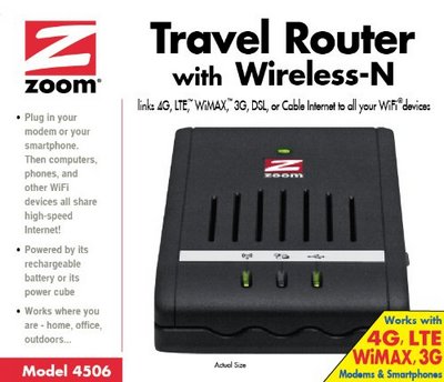 Secure And Fast Zoom Share 3G 4G Wi-Fi Travel Router WiFi N Hot Spot Travel Router In All Black Exterior