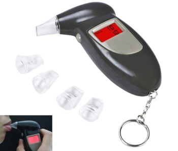 Digital Blood Alcohol Breathalyser On Key Ring