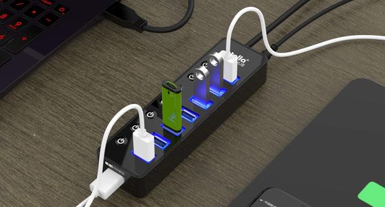 Black Multi USB Port Hub