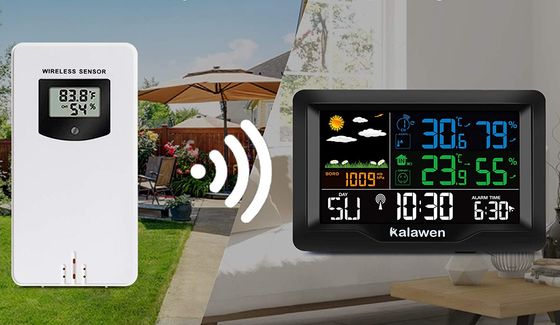 Digital Weather Station Black Weather Station With Big LCD