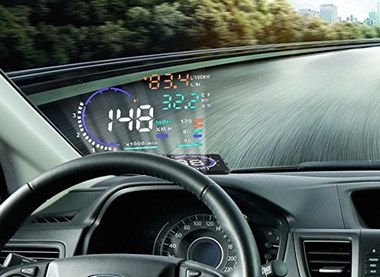 Tiredness Prompt Colour Heads Up Display For Cars 2.5 Inch Multi-Colour Heads Up Display For Cars Driver View