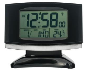 Acura Smartlite Radio Control Alarm Radio Controlled Alarm Clock With Black Base