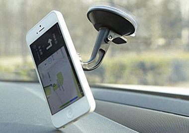 Pivoting In Car Tablet Holder Windscreen With Gadget