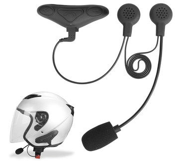 Inter Phone Bluetooth Motorcycle Headset Twin Speaker Bluetooth Motorcycle Headset With White Helmet