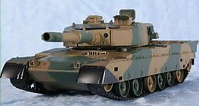 Army Tank In Dark Green Metal Exterior