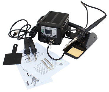 Soldering Iron Station In Black With Tips