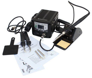 Micro Processor Control Soldering Iron Station Soldering Iron Station In Black With Tips