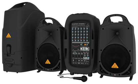 PA System With WiFi Mobile PA System With WiFi And Black Mic