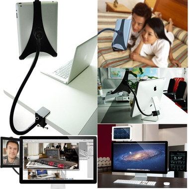 Flexible Hands Free Tablet Arm In Black Metal