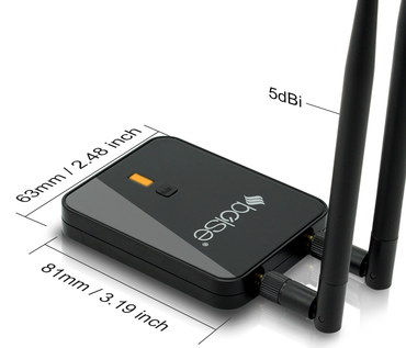 Hi Gain WiFi Antenna In Black With Sizes