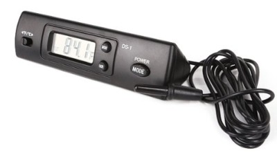 Indoor Outdoor Thermometer In Black Finish