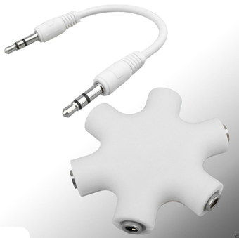 5 Way Splitter For Headphones With Smooth Surface