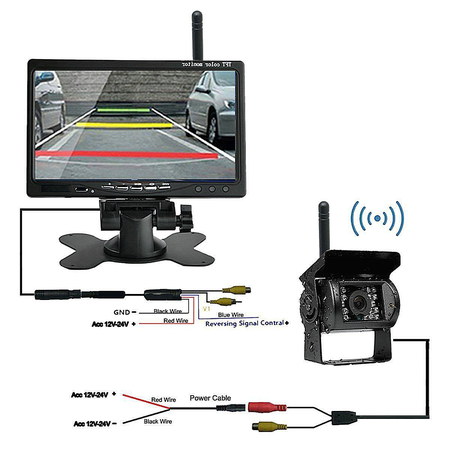LED Night Vision Camera Reverse Kit Camera Reverse Kit With Red Power Wire