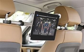 Firm Lock Tablet Holder For Car Headrest Rotary Motion Tablet Holder For Car Headrest On Steel Pole