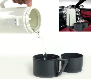 12V Cigarette Lighter Kettle With 2 Black Cups