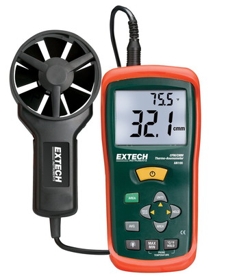 Small Rotating Vane Anemometer Rotating Vane Anemometer In Black And Red