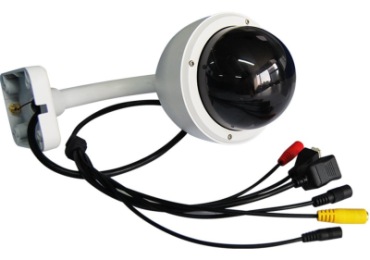 Pan Tilt Zoom 1.3MP WiFi IP Camera For Outdoors Camera For Outdoors With Black Cables