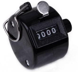 Small Ergonomic Hand Held Counting Clicker HDE Hand Held Counting Clicker In All Black Finish