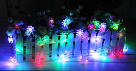 InnooTech Flower Fairy Lights For Bedroom On Wooden Deck