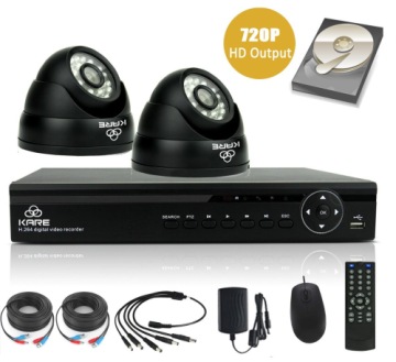 CMOS Sensor KARE 4CH DVR IP CCTV Camera System IP CCTV Camera System In Black Finish