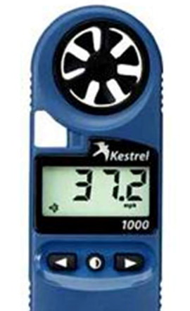 Water Resistant Airflow Anemometer Anemometer In Dark Blue Exterior