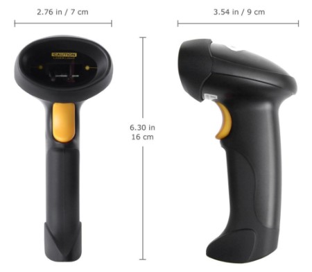 LED Feature 2.4GHz Wi-Fi USB Barcode Scanner 2.4GHz WiFi USB Barcode Scanner 2 Side Views