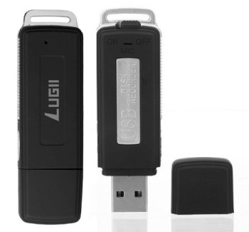 WAV USB Pen Drive Voice Recorder USB Pen Drive Voice Recorder In Tough Black Exterior