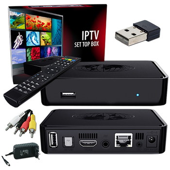 Set Top Box With Black Dongle