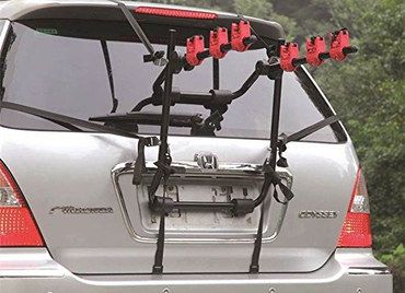 3 Bike Rear Mounted Cycle Carrier On Silver Colour Car