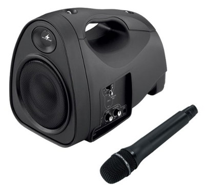 Portable PA System With Wireless Microphone Portable PA System Black Finish