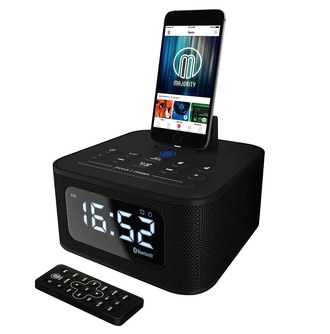 Snooze Function Speaker Docking Station 20W Speaker Bluetooth Docking Station With Black Remote