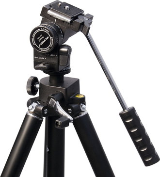 Pan Head Tri-Braced Scope Tripod Braced Scope Tripod In Black Metal