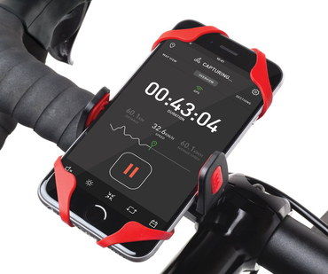 Handlebar Phone Mount In Red Plastic