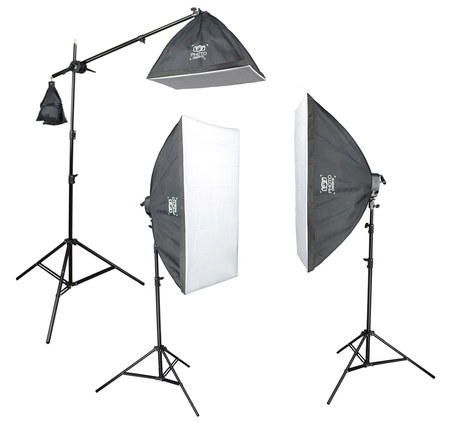 Studio Lighting Kit In Lightweight Metal