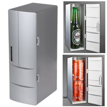 USB Beer Fridge With Heating With Beer Bottle