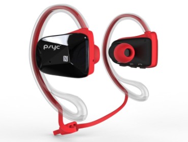 NFC Tech Water Proof Sports Activity Earphones Earphones In Red And Black Exterior