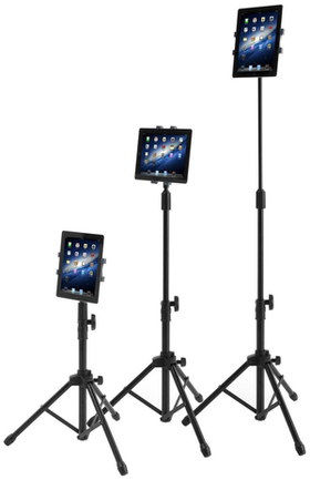 Light Portable Floor Tripod iPad Mini Mount Floor Style Tripod iPad Mini Mount In Black Finish