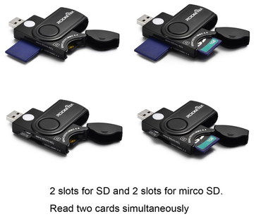 USB 3.0 SD Card Reader With Pivot Joint