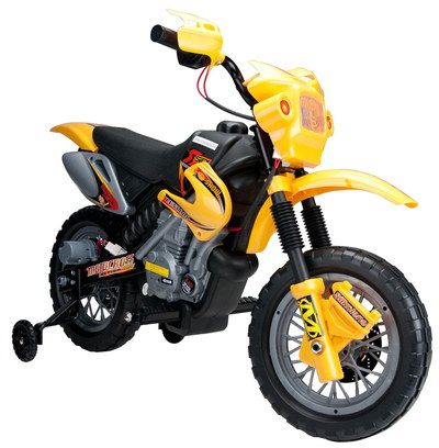 Scrambler Electric Motorbike For Kids Motorbike For Kids In Yellow Exterior