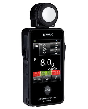 Handheld Light Meter In All Black Casing