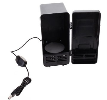 3 Options Built-In PC USB Refrigerator Warmer PC USB Small Refrigerator Warmer In Black And Grey