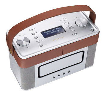 Multi Presets Finisterre Bluetooth DAB Radio Bluetooth DAB Radio In Brushed Silver And Tan