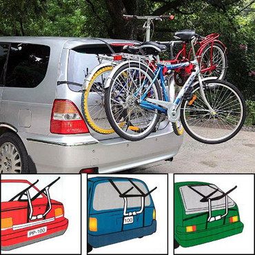 Rear Mounted 3 Bikes Rack With Diagram
