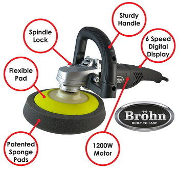 High RPM 1200W Car Buffing Machine 1200W Car Buffing Machine With Round Grip