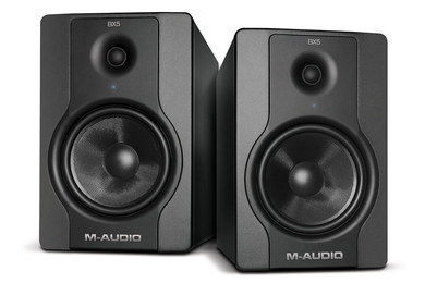 Bookshelf Speakers In All Black Casing