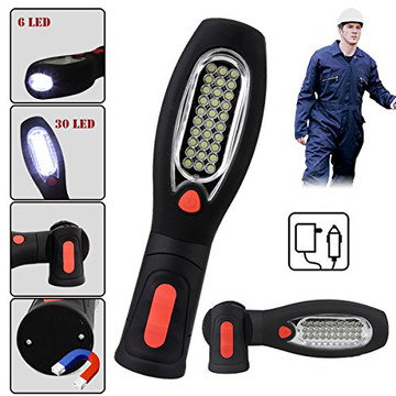 Inspection LED Work Light Torch LED Work Light Torch In Black And Red Rubber