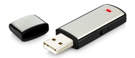 16GB USB Memory Stick Voice Recorder In Black And White