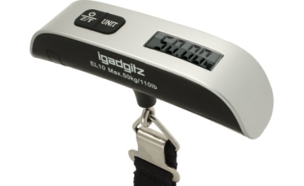 Kg And Lb Portable Luggage Weigher Portable Weigher In Black And Steel