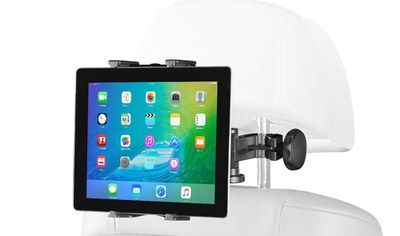 Stress Spring Universal Car Tablet Headrest Mount Collapsible Car Tablet Headrest Mount Clamped On Pole